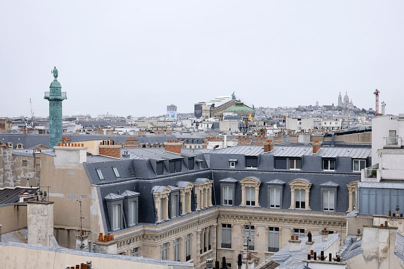 Vu d'un immeuble en rénovation